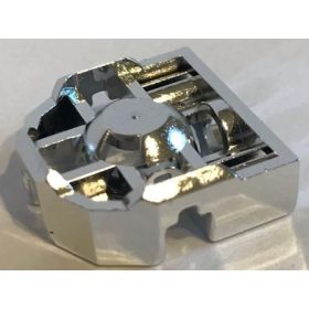   32172 Chrome Silver Technic, Pin Connector Block 3 x 3 x 1 Custom Chromed by BUBUL