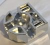 32172 Chrome Silver Technic, Pin Connector Block 3 x 3 x 1 Custom Chromed by BUBUL