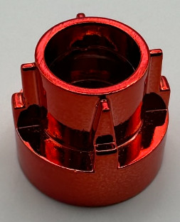 32187 | Chrome Red Technic Driving Ring Extension | Custom Chromed by BUBUL