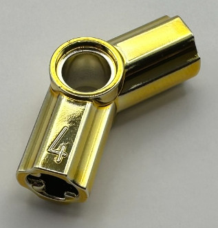 32192 Chrome GOLD Technic, Axle and Pin Connector Angled #4 - 135 degrees  Custom Chromed by BUBUL