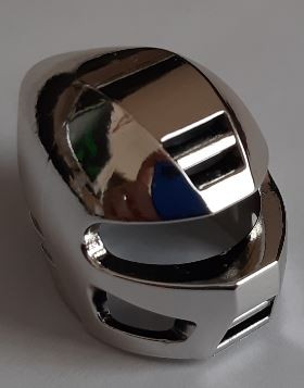 32279 Chrome Silver Technic, Figure Accessory Competition Helmet Custom Chromed by Bubul