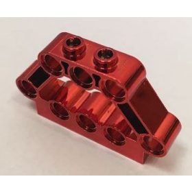   Chrome-RED Technic, Pin Connector Block 1 x 5 x 3 (R) Part 32333 Custom Chromed by BUBUL