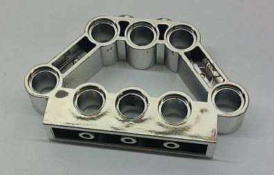 32333 Chrome Silver Technic, Pin Connector Block 1 x 5 x 3  Part: 32333  Custom Chromed by Bubul