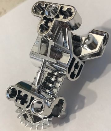 32489 Chrome Silver Bionicle Body Torso Trunk Gearbox Custom Chromed by BUBUL