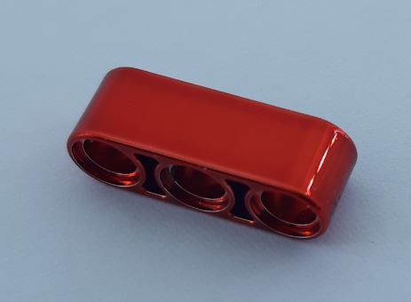 32523_RED Chrome RED Technic, Liftarm 1 x 3 Thick  32523 Custom chromed by Bubul