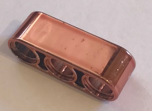 32523 Chrome Copper Technic, Liftarm 1 x 3 Thick  32523 Custom chromed by Bubul