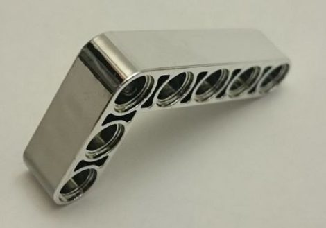 Chrome Silver Technic, Liftarm 3 x 5 L-Shape Thick  32526 Custom chromed by Bubul