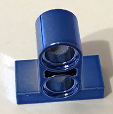 32530 Chrome Blue Technic, Pin Connector Plate 1 x 2 x 1 2/3 with 2 Holes (Double on Top)  Custom Chromed by BUBUL