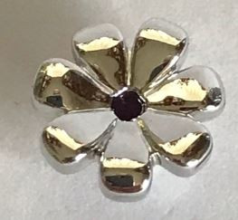 32606 Chrome Silver Friends Accessories Flower with 7 Thick Petals and Pin Custom Chromed by BUBUL