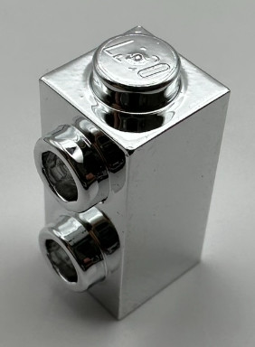 32952  | Chrome Silver Brick, Modified 1 x 1 x 1 2/3 with Studs on Side | Custom Chromed by Bubul