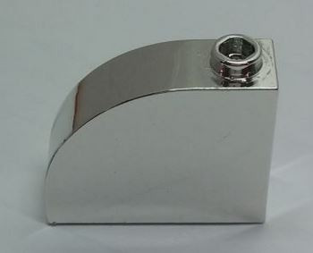 Chrome Silver Brick, Modified 1 x 3 x 2 with Curved Top  Part: 33243 Custom chromed by Bubul
