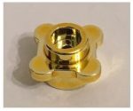   33291 Chrome Gold Plate, Round 1 x 1 with Flower Edge (4 Knobs) Part: 33291 or 28573 Custom Chromed by Bubul