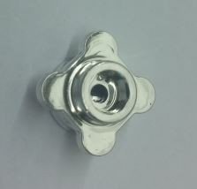 33291 Chrome Silver Plate, Round 1 x 1 with Flower Edgepart;  33291 or 28573 Custom Chromed by BUBUL