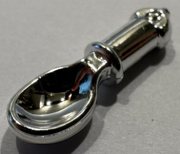 34173 Chrome Silver Minifigure, Utensil Spoon - Handle with Round End Blaster Custom chromed by Bubul