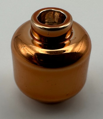 3626 Chrome Copper Minifig, - Head (Plain) - Hollow Stud   3626c or 30011c or 3626  Custom Chromed by BUBUL