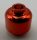 3626 Chrome RED Minifig, - Head (Plain) - Hollow Stud   3626c or 30011c or 3626  Custom Chromed by BUBUL