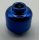 3626 Chrome Blue Minifig, - Head (Plain) - Hollow Stud   3626c or 30011c or 3626  Custom Chromed by BUBUL