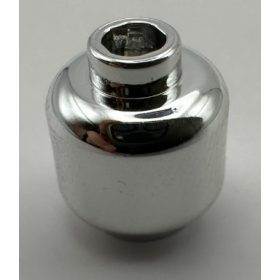   3626 Chrome Silver Minifig, - Head (Plain) - Hollow Stud   3626c or 30011c or 3626  Custom Chromed by BUBUL