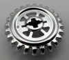 3650 Chrome Silver Technic, Gear 24 Tooth Crown - Reinforced 3650a 3650b   Custom chromed by Bubul