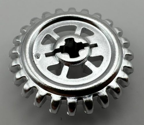 3650 Chrome Silver Technic, Gear 24 Tooth Crown - Reinforced 3650a 3650b   Custom chromed by Bubul