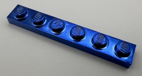 3666 | Chrome Blue Plate 1 x 6  | Custom Chromed by Bubul