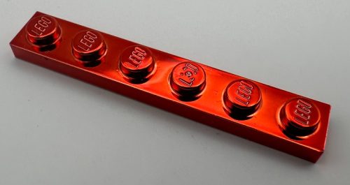 3666 | Chrome Red Plate 1 x 6  | Custom Chromed by Bubul