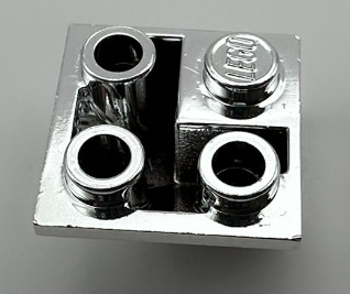 Chrome Silver Slope, Inverted 45 2 x 2 Double Convex  3676 Custom chromed by BUBUL