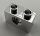 3700 Chrome Silver Technic, Brick 1 x 2 with Hole   Custom chromed by Bubul