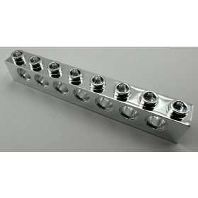   3702 Chrome Silver Technic, Brick 1 x 8 with Holes Custom chromed by BUBUL
