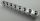 3702 Chrome Silver Technic, Brick 1 x 8 with Holes Custom chromed by BUBUL