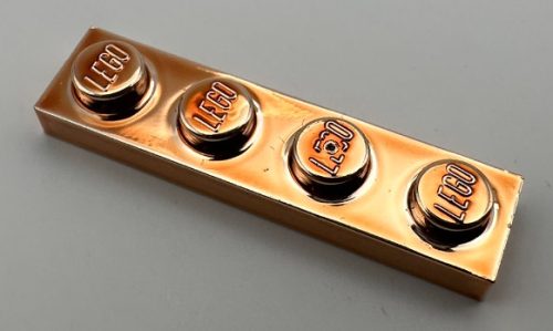 3710 | Chrome COPPER Plate 1 x 4 | Custom chromed by Bubul