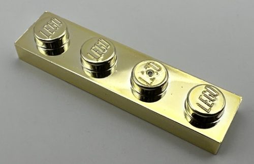 3710 | Chrome GOLD Plate 1 x 4 | Custom chromed by Bubul