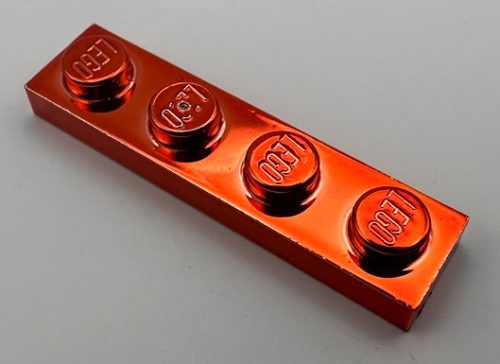 3710 | Chrome RED Plate 1 x 4 | Custom chromed by Bubul