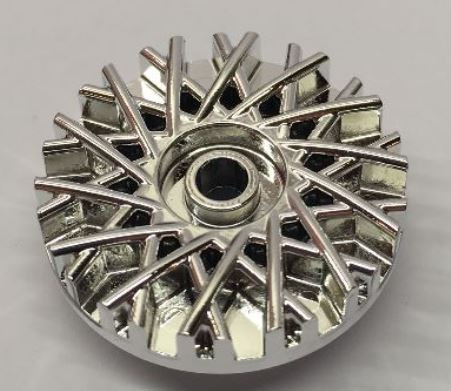 37195 Chrome Silver Wheel Cover 28 Spoke - 18mm D. - for Wheel 56145  37195 Custom Chromed by BUBUL