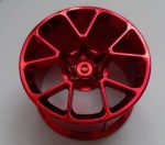  Chrome RED Wheel 62.3mm D. x 42mm Technic Racing Large part: 37383 or 35187 Custom Chromed by Bubul Bugatti rim