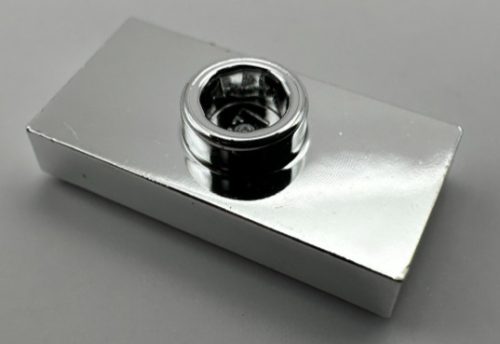 15573 Chrome Silver Plate, Modified 1 x 2 with 1 Stud (Jumper)    3794 similar mold type 15573  Custom chromed by Bubul