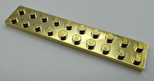 3832 Chrome Gold Plate 2 x 10  Custom Chromed by BUBUL