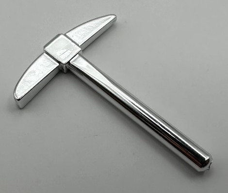 3841 Chrome Silver Minifig, Utensil Pickaxe Custom Chromed by BUBUL