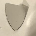   3846 Chrome Silver Minifig, Shield Triangular  Custom chromed by Bubul