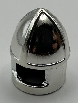 Chrome Silver Minifig, Headgear Helmet Castle with Chin Guard  Part:3896 chromed by Bubul