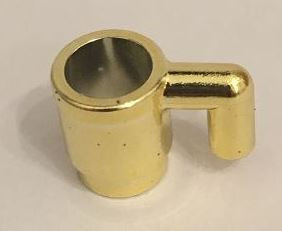 3899 Chrome Gold Minifig, Utensil Cup 3899 or 6264 Custom chromed by Bubul