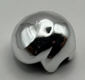 Chrome Silver Minifig, Headgear Hair Male Part:3901 chromed by Bubul