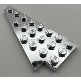   3933 Chrome Silver Wedge, Plate 8 x 4 Wing Left Custom chromed by Bubul