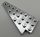 3933 Chrome Silver Wedge, Plate 8 x 4 Wing Left Custom chromed by Bubul