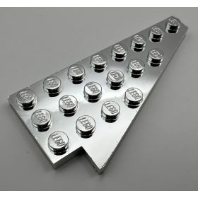   3934 Chrome Silver Wedge, Plate 8 x 4 Wing Right Custom chromed by Bubul