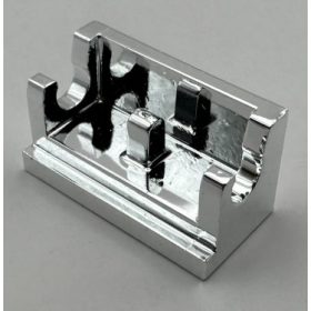   3937 Chrome Silver Hinge Brick 1 x 2 Base  Custom Chromed by BUBUL