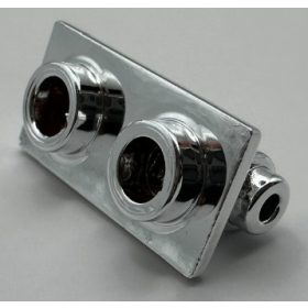   3938 Chrome Silver Hinge Brick 1 x 2 Top Plate Thin  Custom Chromed by BUBUL
