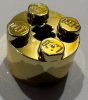 3941 Chrome GOLD Brick, Round 2 x 2    Part:3941 chromed by Bubul