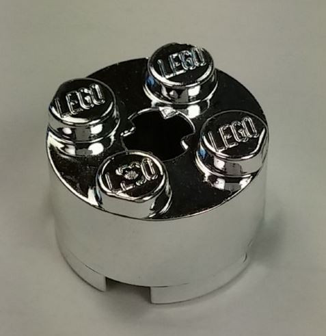 3941 Chrome Silver Brick, Round 2 x 2    Part:3941 chromed by Bubul