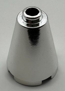 3942 Chrome Silver Cone 2 x 2 x 2 - Completely Open Stud   Part:3942c Custom chromed by Bubul